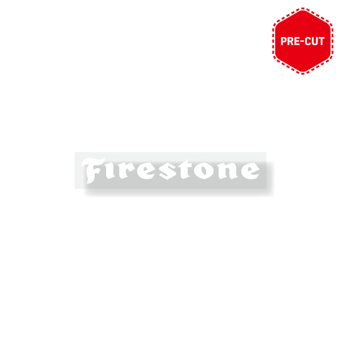 Sticker precut Firestone -  white 30cm