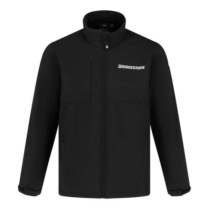 Moto softshell jas zwart