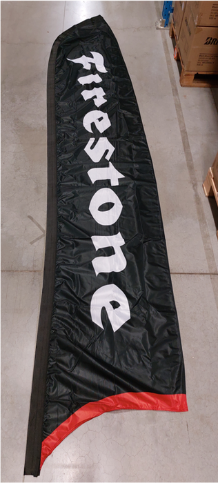 Beach flag Firestone black 370 x 75 cm