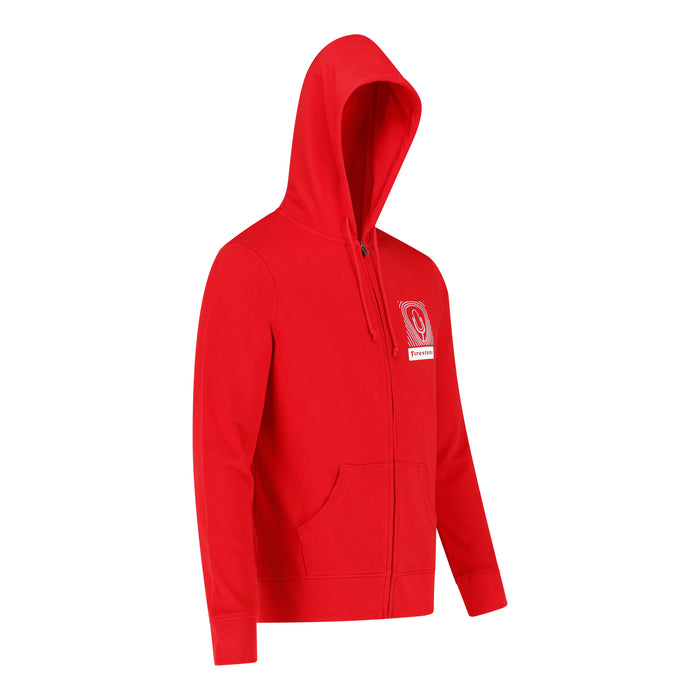 FS Music zipped hoodie red