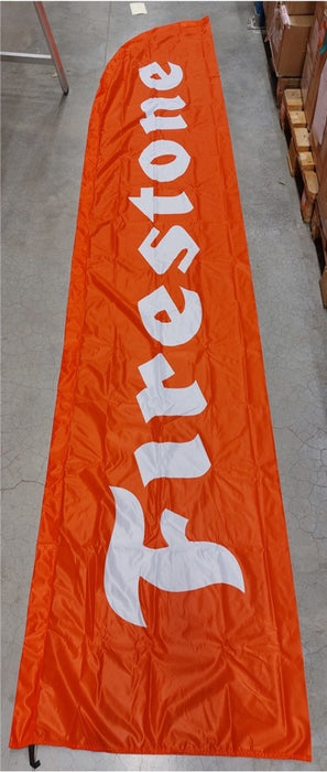 Beachflag Firestone rood 370 x 75 cm