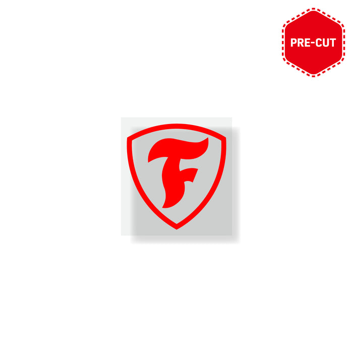 Sticker Firestone precut F-shield - red 10 x 9,5 cm