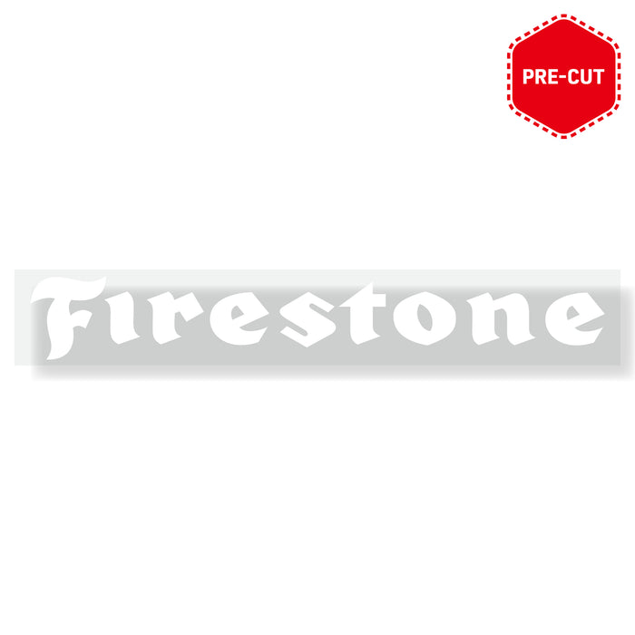 Sticker precut Firestone -  white 80 x 11 cm